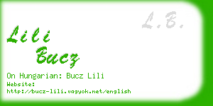 lili bucz business card